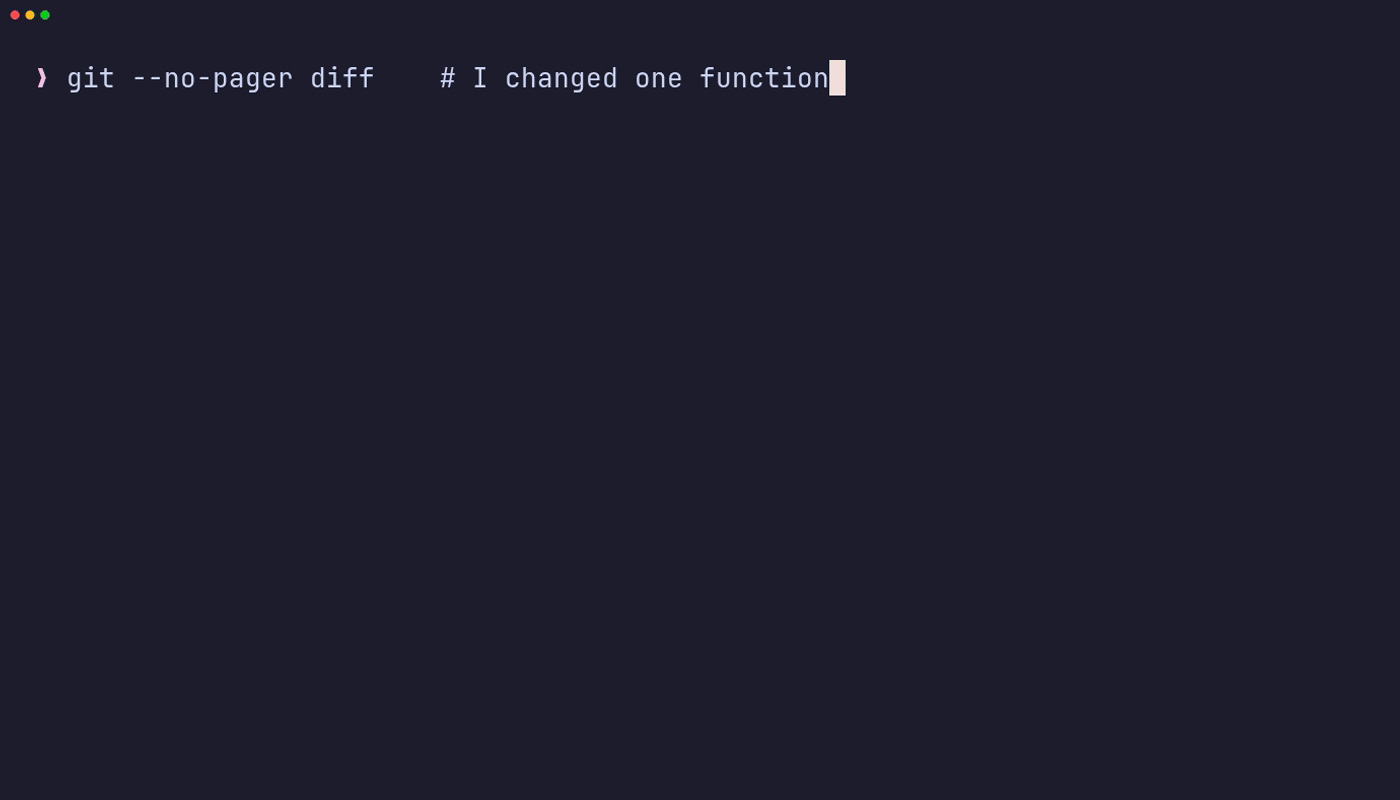 Terminal recording of testless indexing a repository, then selecting the small set of tests impacted by a code change